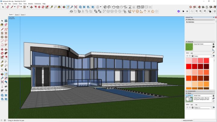 3Dmodel Sketchup Files#backyard villa